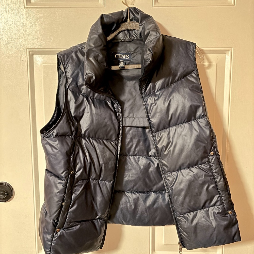 Navy blue Chaps puffer vest